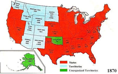 U.S. Territorial Maps 1870