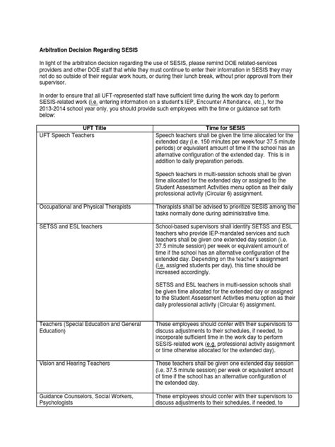 SESIS Guidelines | PDF | Teachers | Employment