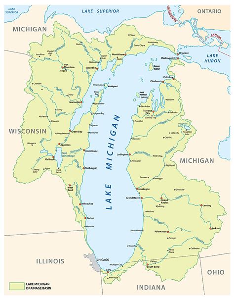 Map Of Michigan Lakes - United States Map