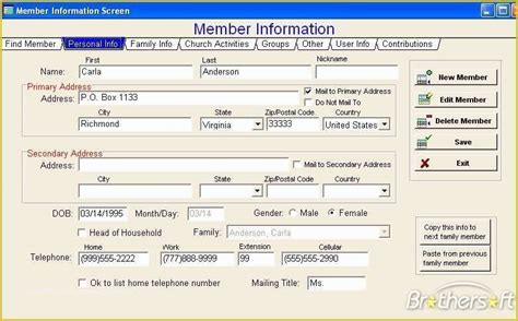 Free Membership Database Template Of Download Free Church Fice Helper Church Fice Helper 3 ...