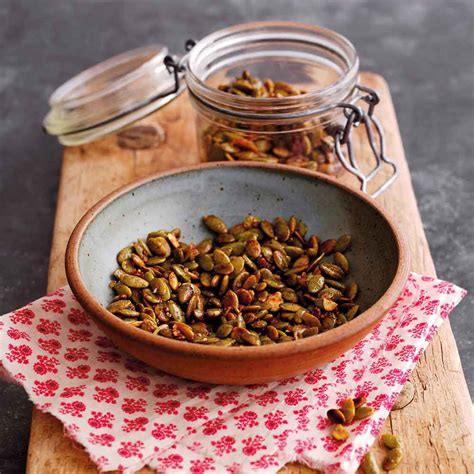 Spicy Pumpkin Seeds - Halloween recipes from the Dairy Diary