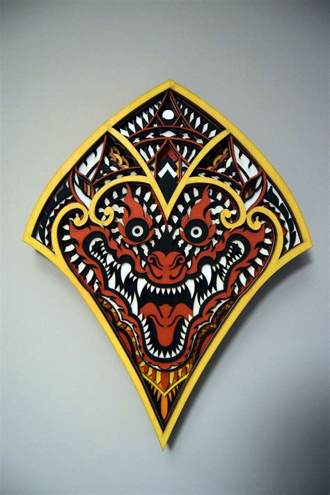 Dragon Wall Art Asian Wall Decor Wood Mandala Art - Etsy