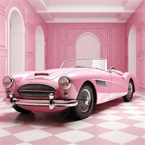 Premium AI Image | Barbie's Pink Dream Car Cruise in Style and Glamour