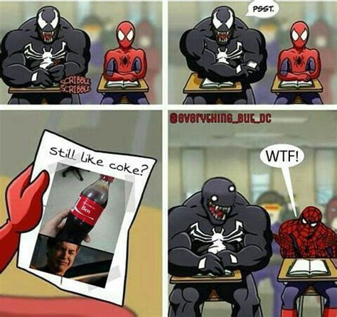 Spidey Venom | Marvel funny, Avengers funny, Marvel jokes