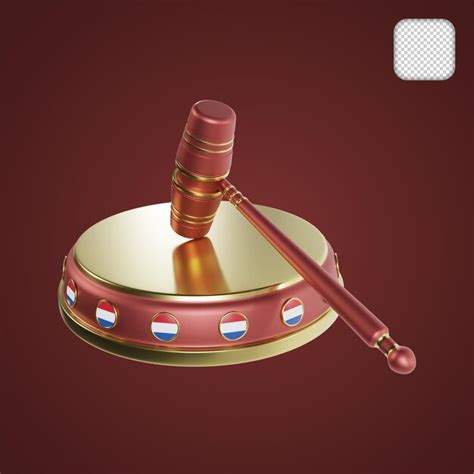 Premium PSD | Justice netherlands flag 3d illustration