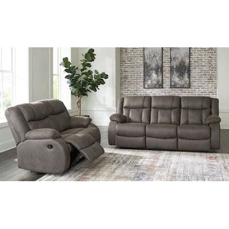 Signature Design by Ashley First Base 6880488x1+6880486x1 Contemporary Sofa & Loveseat Living ...