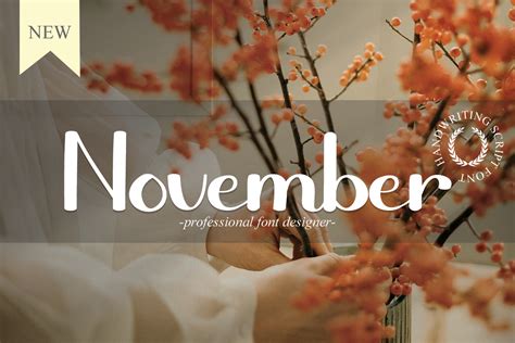 November Font by fana merah jambu · Creative Fabrica