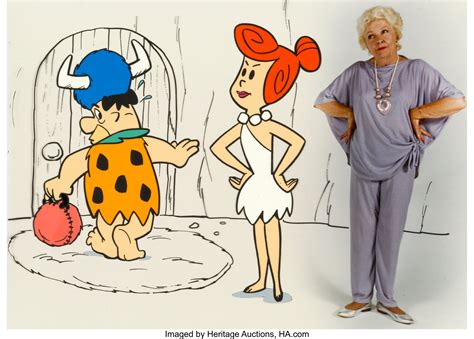 The Flintstones Fred, Wilma, and Jean Vander Pyl Publicity Cel | Lot ...