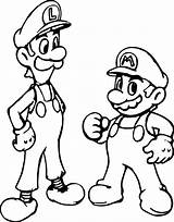 Super Mario And Luigi Coloring Page  Wecoloringpagecom sketch template
