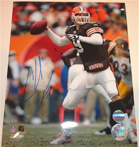 Cleveland Browns Charlie Frye Autographed Action Photo Print