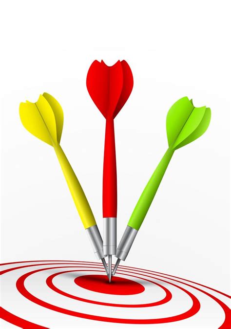 colorful darts hitting a target 620227 Vector Art at Vecteezy