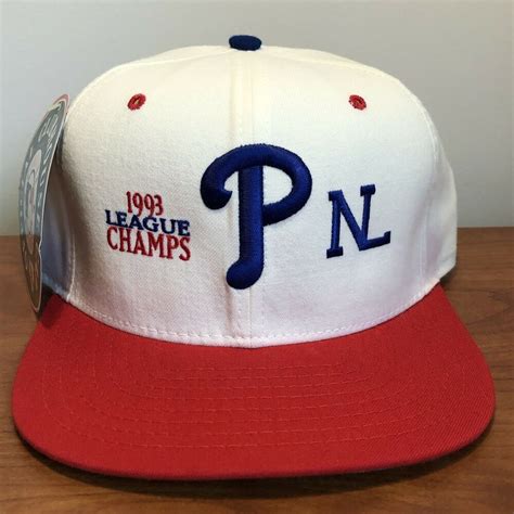 Philadelphia Phillies Hat Snapback Baseball Cap Vintage 90s New Era White NWT | SidelineSwap