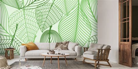 Green Leaves Wallpaper | Wallsauce UK