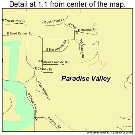 Paradise Valley Arizona Street Map 0452930