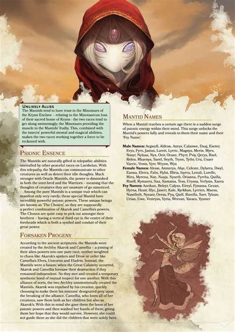 Mantids 5e - Imgur | Dungeons and dragons races, Dnd 5e homebrew, Dungeons and dragons homebrew