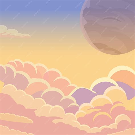 Premium Vector | Sky background full of clouds Illustrator drawing