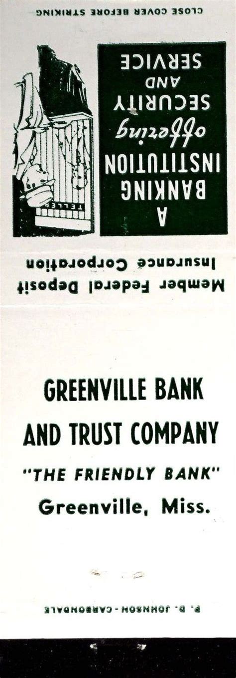 104. GREENVILLE BANK & TRUST. GREENVILLE MS | Trust company, Trust ...