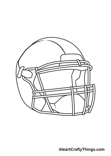 how to draw a 3d football helmet - Johnson Ened1977