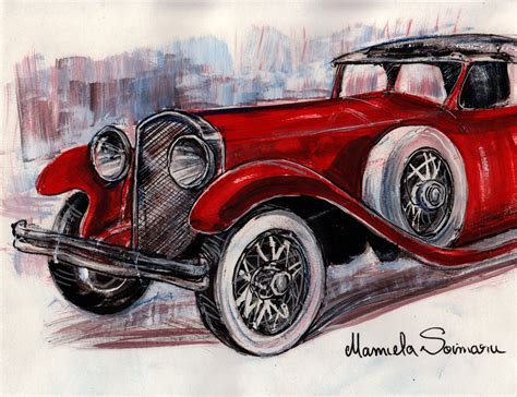 Classic Car Drawing at GetDrawings | Free download