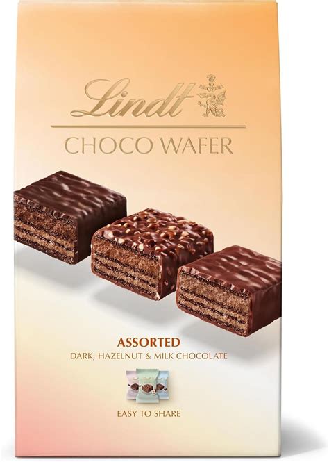 Lindt Wafer Assorted Chocolate Sharing Box 138g + Lindt Choco Wafer Milk Chocolate & Hazelnut ...