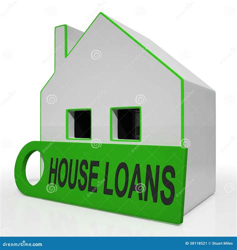 House Loans Home Means Mortgage Interest and Repay Stock Illustration - Illustration of loan ...