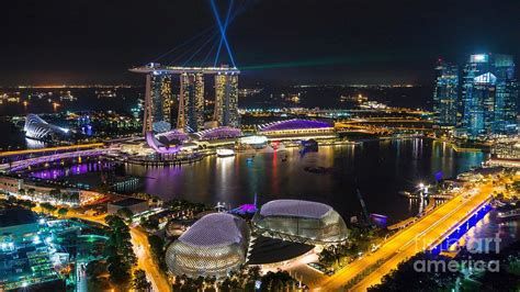 Singapore Nightlife Cityscape Ultra HD Photograph by Hi Res - Fine Art ...