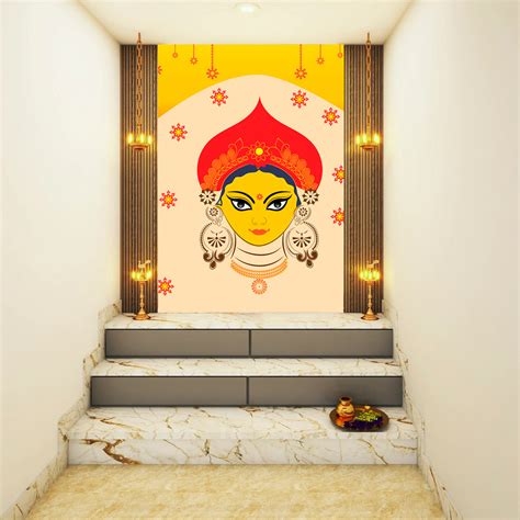 Beautiful Aesthetic Yellow Durga Wallpaper – Myindianthings