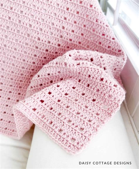 Easy Crochet Baby Blanket Pattern (Perfect For Beginners) - Daisy Cottage Designs