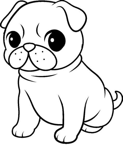 Dibujos De Perro Pug Feliz Para Colorear Para Colorear Pintar E | Porn ...