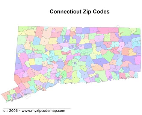 Connecticut Zip Code Maps - Free Connecticut Zip Code Maps