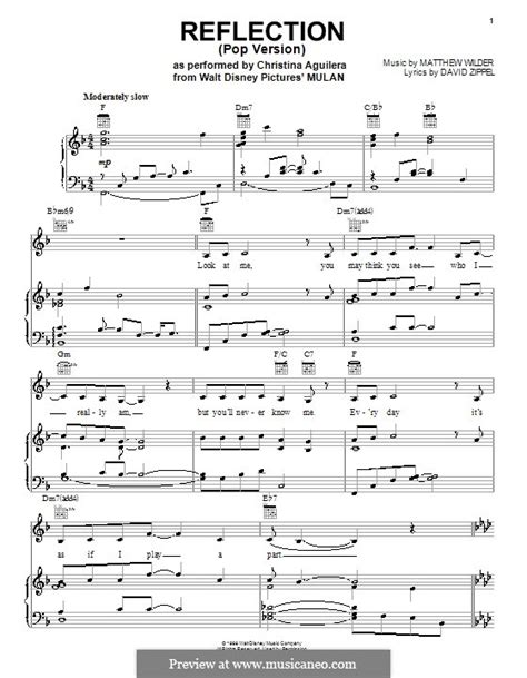 Reflection mulan piano sheet music easy pdf - scapesdelta