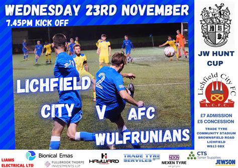 Lichfield City FC on Twitter: "We have midweek cup action for you on Wednesday when we welcome ...