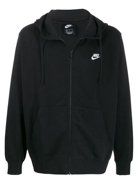 Nike Sportswear Club zip-up Hoodie - Farfetch #black #nike #zip #up # ...