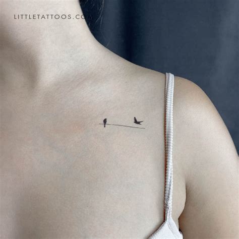 Birds On A Wire Temporary Tattoo - Set of 3 – Little Tattoos