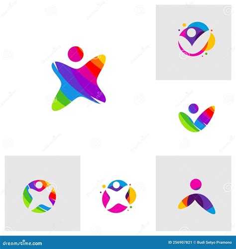 Set of Colorful Kids Logo Template Design Vector, Emblem, Design ...