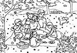 Drawing Big Family Picnic Coloring Pages  sketch template