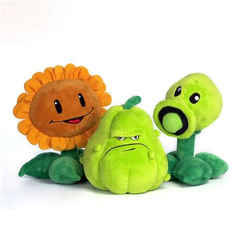 30CM Plants vs Zombies Plush StuffedToys Pea Shooter Pumpkin Sunflower Soft Pillow Cushion Toys ...