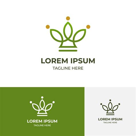 Green Leaves Crown Logo. Nature Creative Business Logotype 3473753 ...