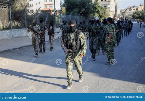 Members Of Al-Quds Brigade, The Military Wing Of The Islamic Jihad Movement In Palestine, During ...