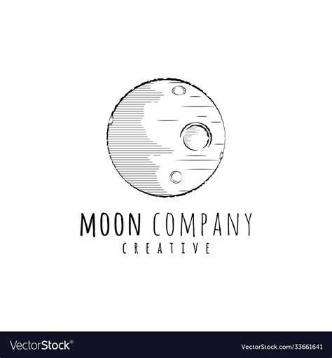 Creative moon logo design inspiration Royalty Free Vector