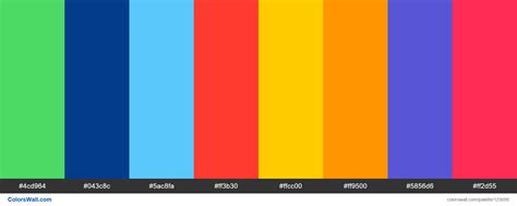 KPMG colors palette #4cd964, #043c8c, #5ac8fa - ColorsWall