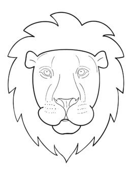 Lion Face Leaf Template - Homeschool activity - Read aloud companion