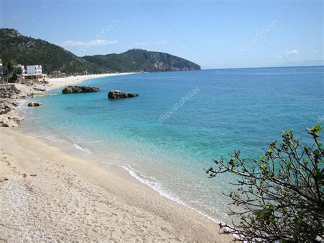 Drymades beach, Dhermi village, Albanian riviera — Stock Photo ...