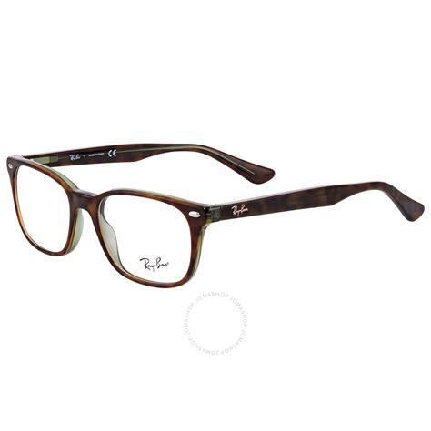 Ray-Ban Transparent Square Unisex Eyeglasses 0RX5375 2383 51 ...