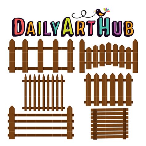 Wooden Fence Clip Art Set – Daily Art Hub – Free Clip Art Everyday