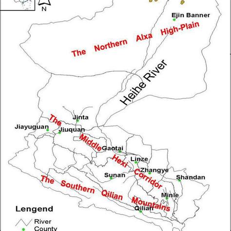 Location map of the Heihe River Basin in arid Northwest China ...