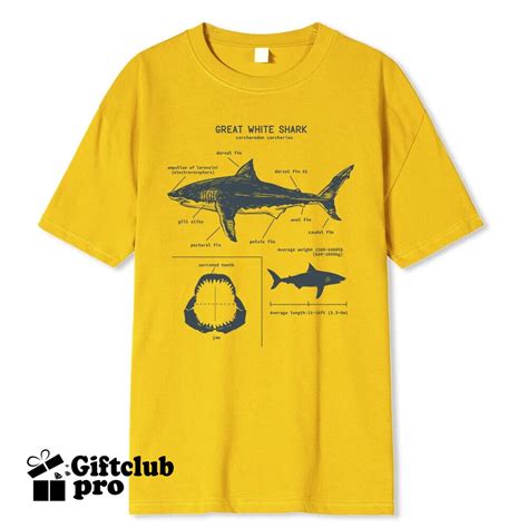 Great White Shark Anatomy T-Shirt - giftclubpro