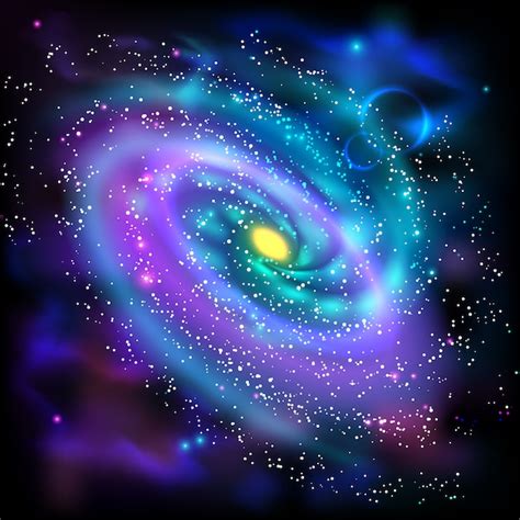 Icono de fondo negro galaxia espiral | Vector Gratis