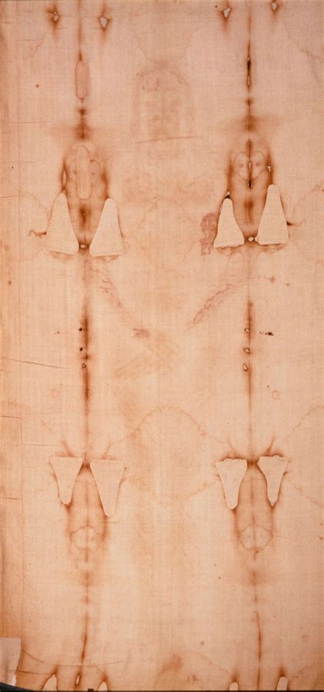 Photograph of the front of the Holy Shroud of Turin | Turin shroud, Turin, Light in the dark