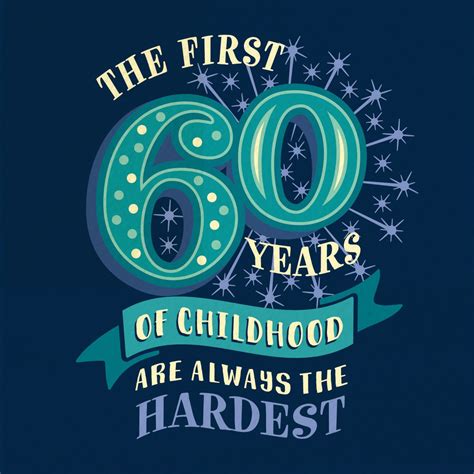 Funny 60th ‘Childhood’ Milestone Birthday Card By The Typecast Gallery ...